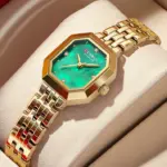 Curren 9108 Watch For Women - Gold Green - Image 2