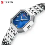 Curren 9108 Watch For Women-Silver Blue - Image 3