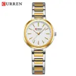 Curren 9109 Watch For Women-Gold White