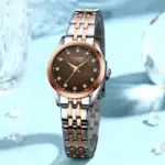 Curren 9111 Orginal Woman Watch-Silver Coffee