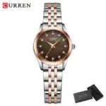 Curren 9111 Orginal Woman Watch-Silver Coffee - Image 3