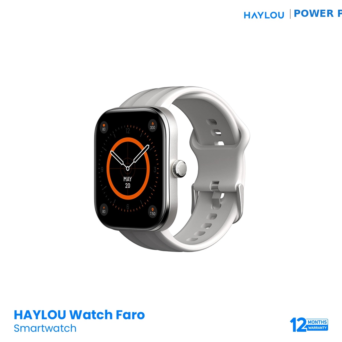 Haylou_Watch_Faro_PowerPlay_under_100KB.jpg Haylou Watch Faro Bluetooth Calling Smart Watch - Silver - Image 1