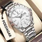 Poedagar 683 Steelness Steel Men’s Watch – Silver and White