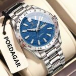 Poedagar 683 Steelness Steel Men’s Watch – Silver & Blue