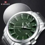 Naviforce 8032 Watch for Men- Silver Green - Image 3