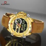 Naviforce 9208 Watch For Men-Golden - Image 2