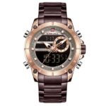 Naviforce 9163 Watch For Men - Gold Choclete