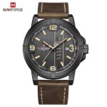 Naviforce 9177 Watch  For Men - Black Brown