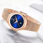 Naviforce 5004 Watch For Women-Rose Gold Blue - Image 2