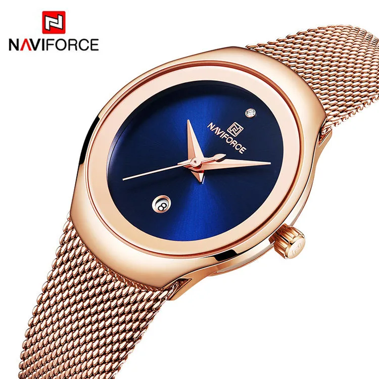 Naviforce-5004-For-Women-RoseGold-Blue.webp Naviforce 5004 Watch For Women-Rose Gold Blue - Image 1