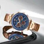 Naviforce 5045 Watch For Women – Rose Gold and Blue - Image 4
