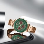 Naviforce 5045 Watch For Women – Rose Gold and Green - Image 2