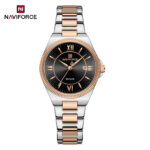 Naviforce 5073 watch for women-Silver Rose Black