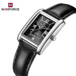 Naviforce 5074 Watch For Women-Silver Black - Image 2