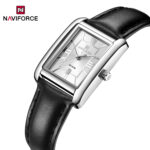 Naviforce 5074 Watch For Women-Silver Black White - Image 2