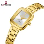 Naviforce 5075 Watch For Women-Golden and White - Image 2