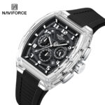Naviforce 6118 Watch For Men-Silver Black - Image 2