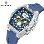 Naviforce 6118 Watch For Men-Silver Blue - Image 2
