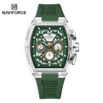 Naviforce 6118 Watch For Men-Silver Green - Image 3