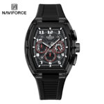 Naviforce 6118 Watch For Men-Silver Red - Image 3