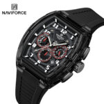 Naviforce 6118 Watch For Men-Silver Red