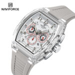 Naviforce 6118 Watch For Men-Silver White