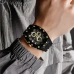 Naviforce 7105  Watch For Men - Black Gold - Image 2
