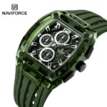 Naviforce 7105 Silicone Watch for men - Green - Image 3