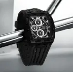 Naviforce 7105 Silicone Watch for men - Black
