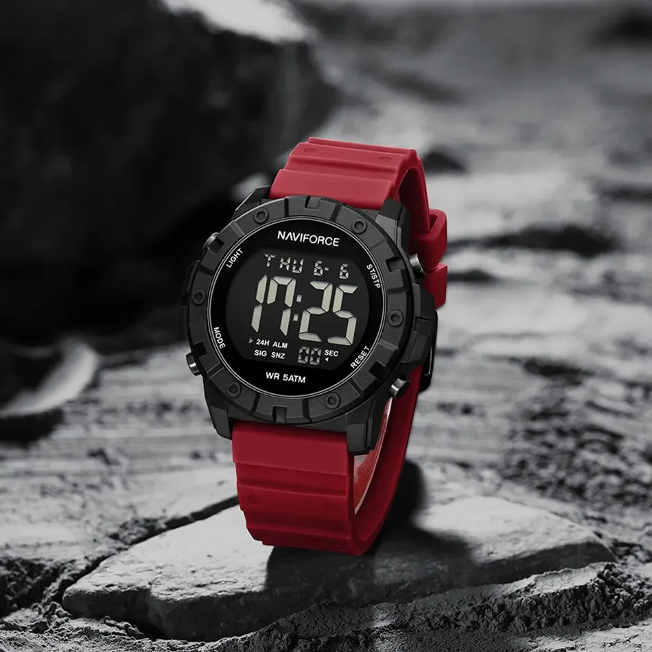 Naviforce-7110-Black-Red-5.webp Naviforce 7110 Watch For Men- Black Red - Image 1