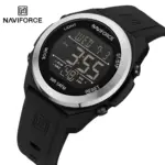 Naviforce 7111 watch for men-Silver Black