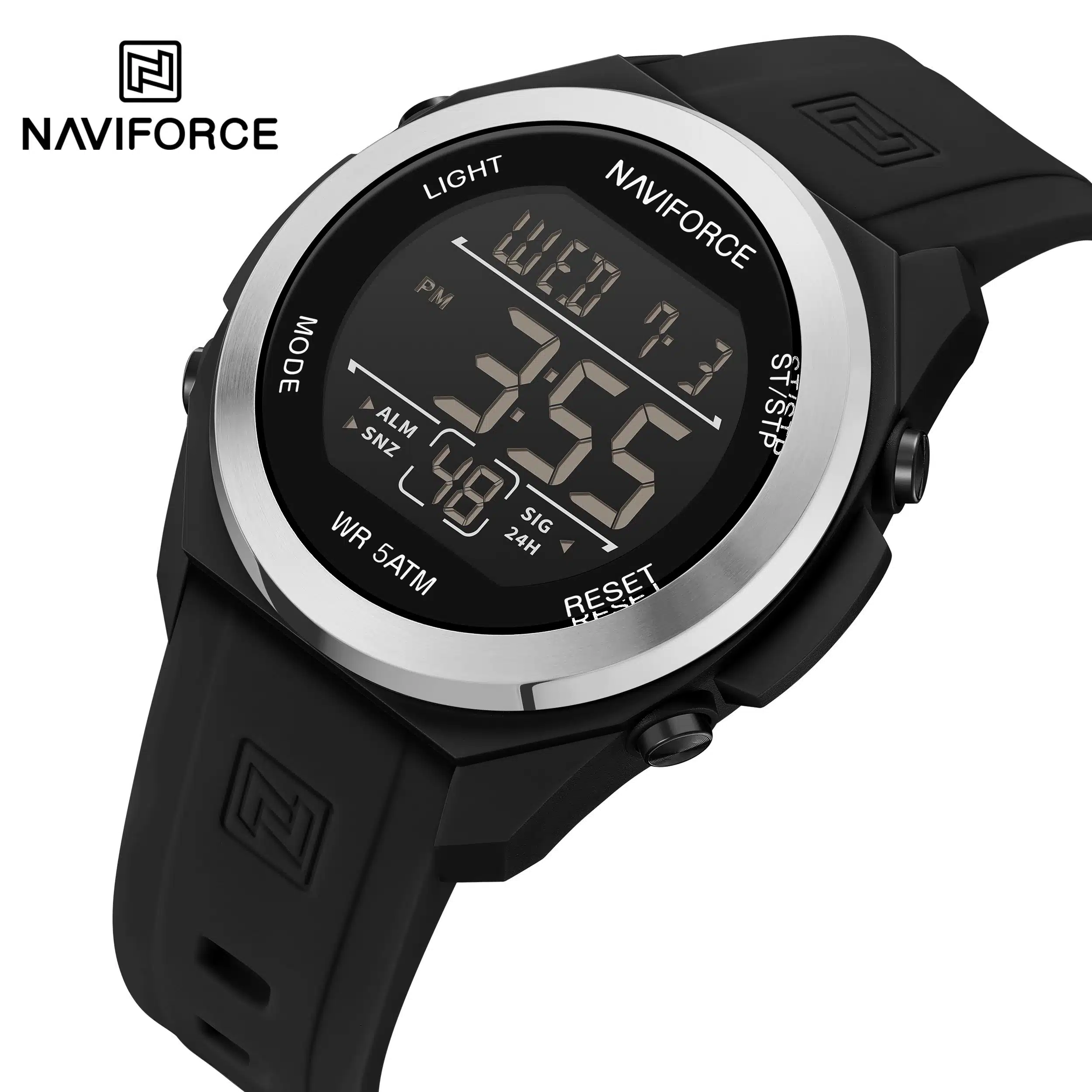 Naviforce-7111-watch-for-men-Silver-Black-1.webp Naviforce 7111 watch for men-Silver Black - Image 1