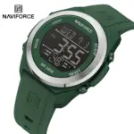 Naviforce 7111 watch for men-Silver Green
