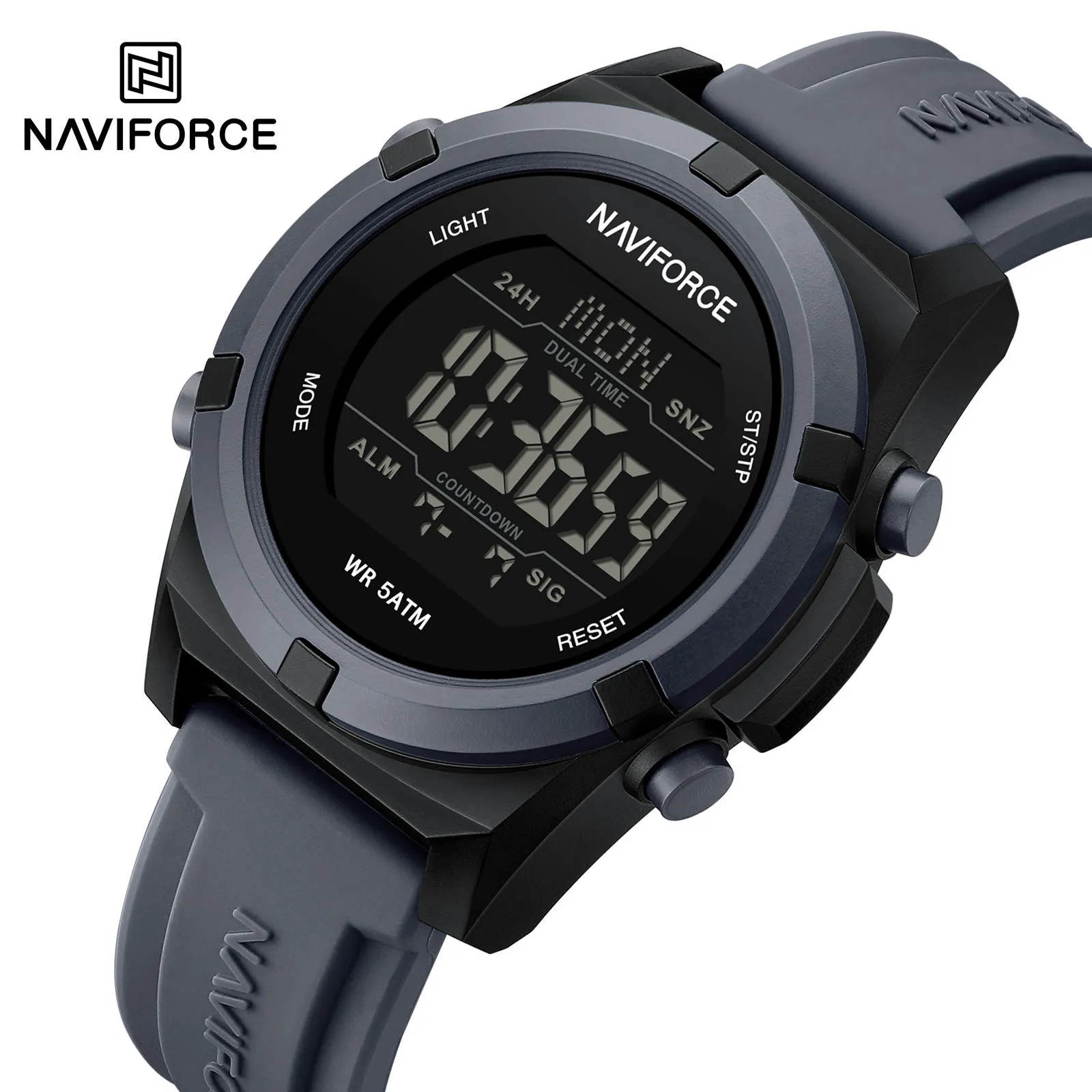 Naviforce-7127-Silicon-Belt-Watch-For-Men-Gray-Light-1.webp Naviforce 7127 Watch For Men-Black Light - Image 1