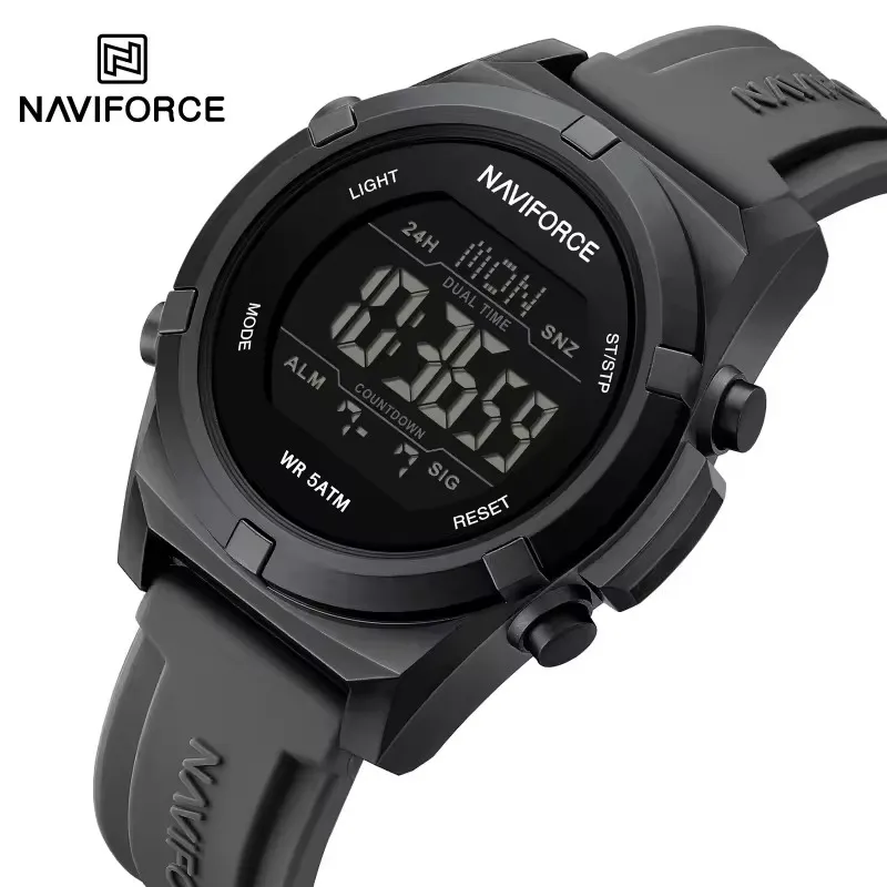Naviforce-7127-Silicon-Belt-Watch-For-Men-gray.webp Naviforce 7127 Watch For Men-Gray - Image 1