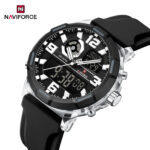 Naviforce 7130 Watch For Men-Silver Black