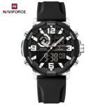 Naviforce 7130 Watch For Men-Silver Black - Image 4