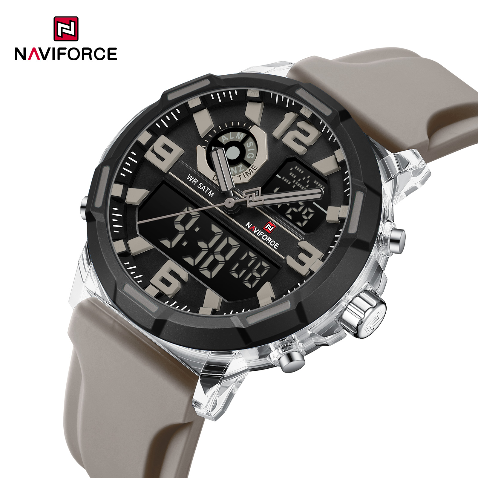 Naviforce-7130-for-men-Silver-Gray.jpg Naviforce 7130 for Men - Silver Gray - Image 1