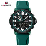 Naviforce 7130 watch for men-Dark Green Black - Image 2