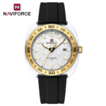 Naviforce 7132 Watch For Men-Black Gold White
