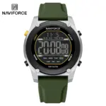 Naviforce 7134 Sports Watch For Men - Silver Black Green