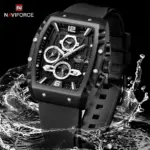 Naviforce 8025 Watch For Men - Black White