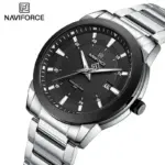 Naviforce 8029 Watch For Men - Silver Black