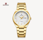 Naviforce 8030 Watch For Men - Gold White