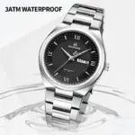Naviforce 8030 Watch For Men - Silver Black - Image 2