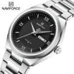Naviforce 8030 Watch For Men - Silver Black - Image 3