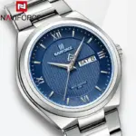 Naviforce 8030 Watch For Men - Silver Blue - Image 3