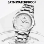 Naviforce 8030 Watch For Men - Silver - Image 2