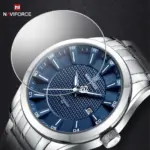 Naviforce 8032 Watch for Men- Silver Blue - Image 3