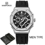 Naviforce 8035 Watch For Man - Sliver Black - Image 3